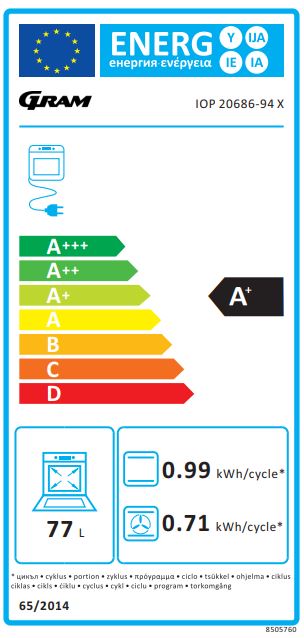 Gram - IOP 20686-94 X Pyrolysrengöring  77L
