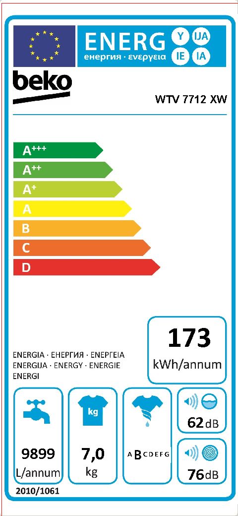Beko - WTV 7712 XW Beko - WTV 7712 XW