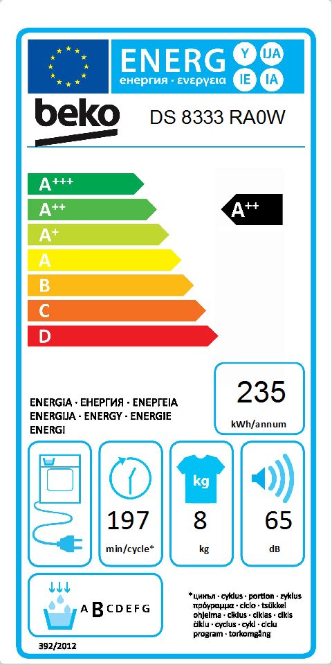 Beko - DS 8333 RA0W Beko - DS 8333 RA0W
