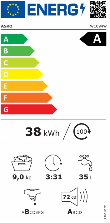 Asko - W1094W-T108HW - Vit med WIFI