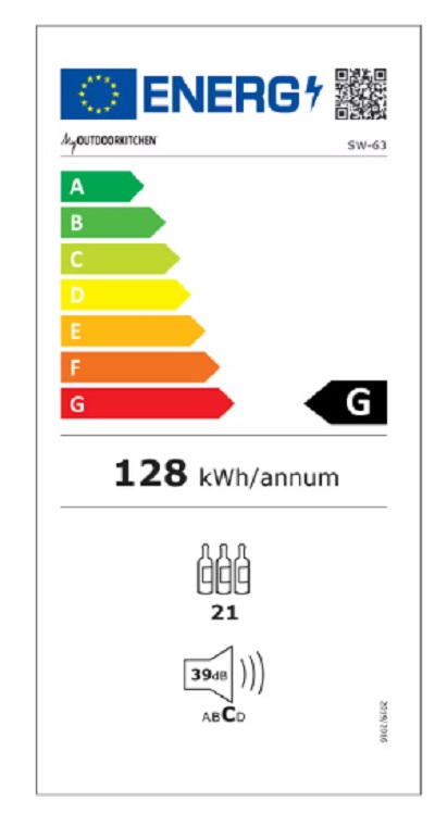Myoutdoorkitchen -  Fristående Kylskåp nordic line