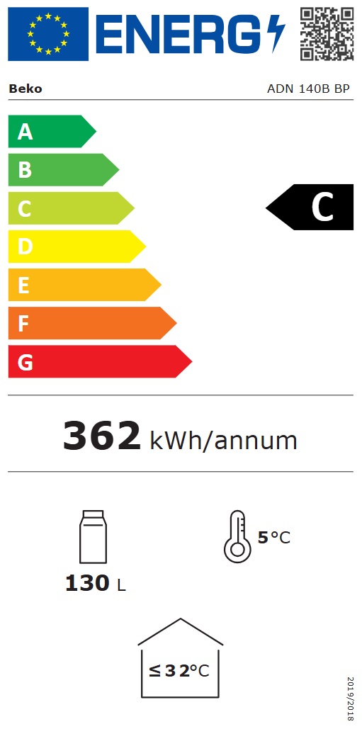 Beko - ADN 140B BP - Professionell Glasdörrskyl