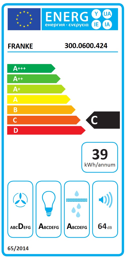 Franke - Spisfläkt Classic Non-Stop 1261A-60 70cm, Vit