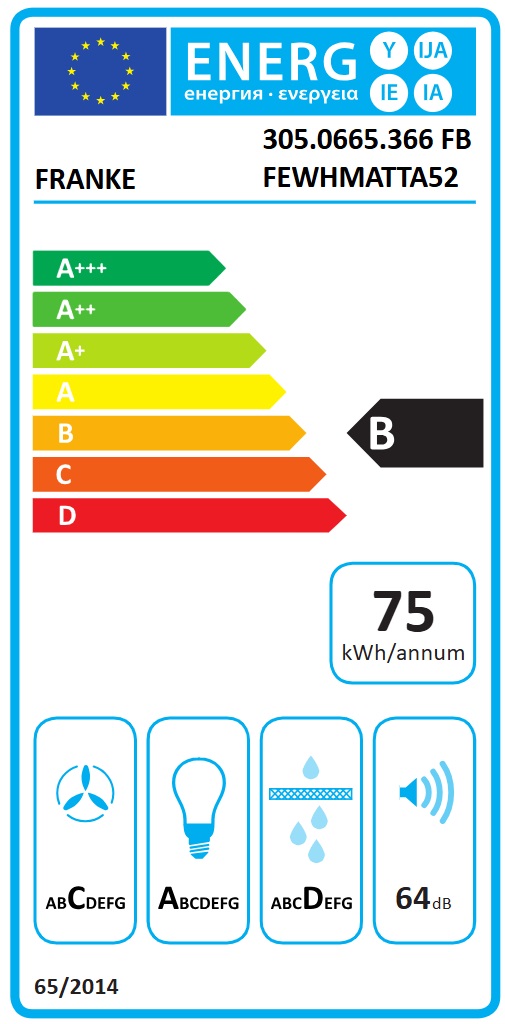 Franke - Spisfläkt Box Evo 52, Matt vit