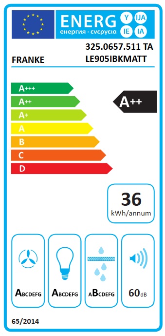Franke - Spisfläkt Tale Frihängd 90cm, Svart