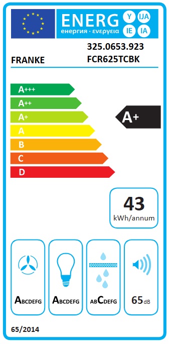 Franke - Spisfläkt Crystal Touch vägghängd 60cm, Rostfri
