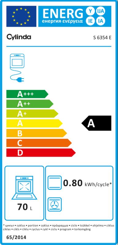 Cylinda - S 6354 E Spis med plattor och ångrengöring