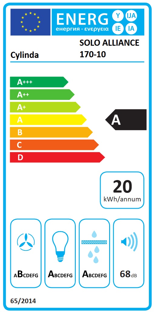 Cylinda - SOLO ALLIANCE 170-10 Fläkt med LED Belysning