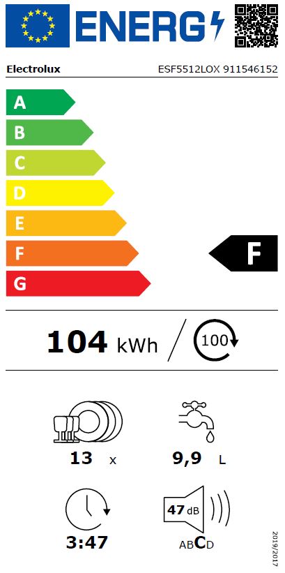 Electrolux - ESF5512LOX - Passar IKEA Metod Electrolux - ESF5512LOX - Passar IKEA Metod