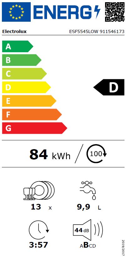 Electrolux - ESF5545LOW - AirDry & GlassCare - Passar IKEA Metod Electrolux - ESF5545LOW - AirDry & GlassCare - Passar IKEA Metod