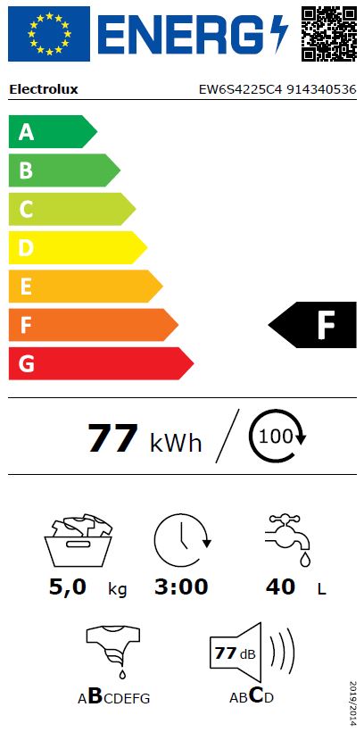 Electrolux - EW6S4225C4 - Slim 38 cm djup Electrolux - EW6S4225C4 - Slim 38 cm djup