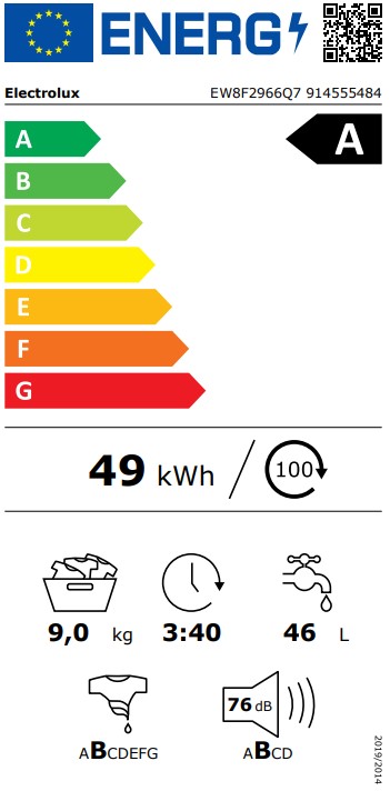 Electrolux - EW8F2966Q7 - EW8H769B8 - UltraCare & Autodose Electrolux - EW8F2966Q7 - EW8H769B8 - UltraCare & Autodose