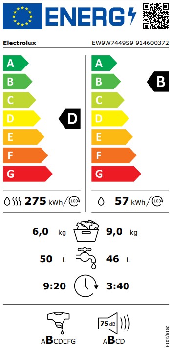 Electrolux - EW9W7449S9 - DelicateCare och UltraCare Electrolux - EW9W7449S9 - DelicateCare och UltraCare