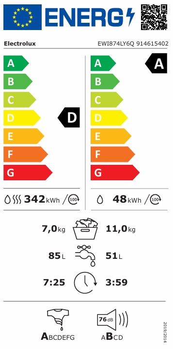 Electrolux - EWI874LY6Q - UltraCare & Autodose Electrolux - EWI874LY6Q - UltraCare & Autodose