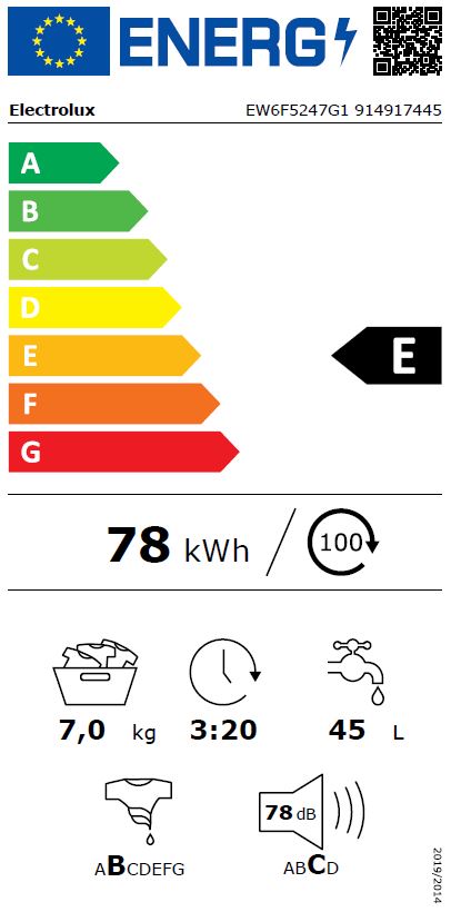 Electrolux - EW6F5247G1 - EW7H528G4 Electrolux - EW6F5247G1 - EW7H528G4