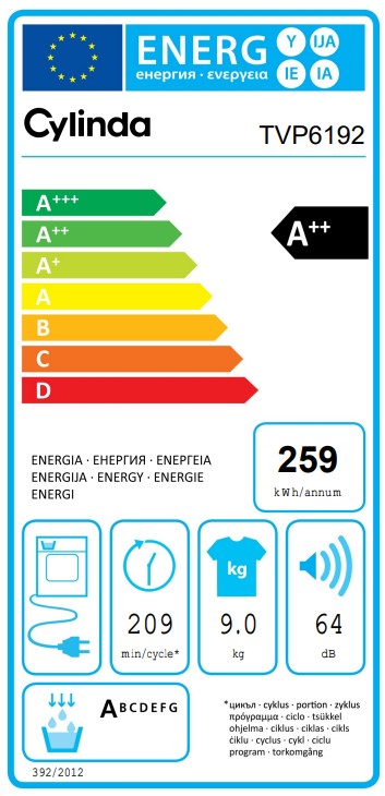 Cylinda - FTA6396A-TVP6192 - Autodosering & ånga - 5 års garanti! Cylinda - FTA6396A-TVP6192 - Autodosering & ånga - 5 års garanti!