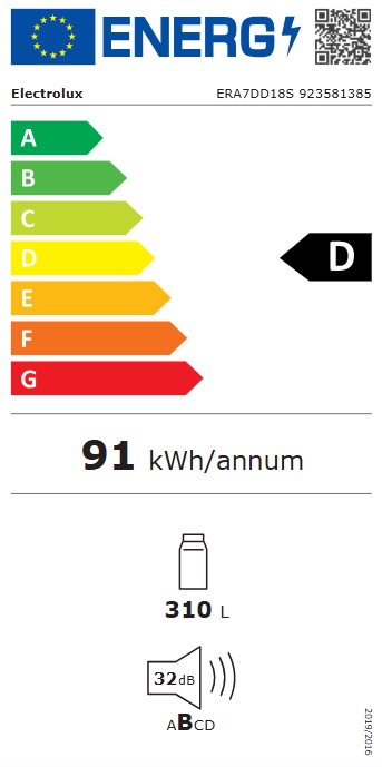 Electrolux - ERA7DD18S-EUA7NE18S - Integrerad för glidskenor dörrmontering