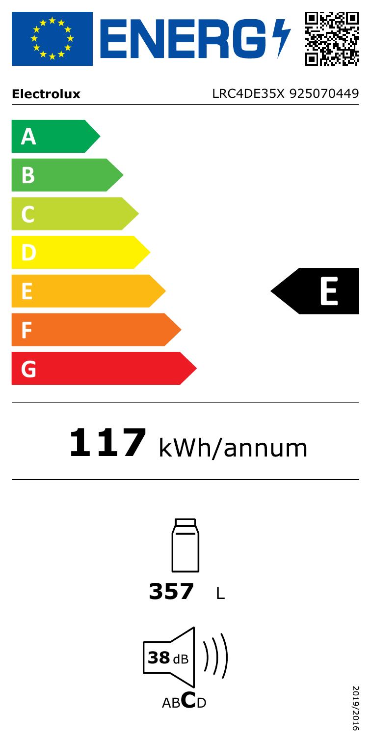 Paket kyl och frys Electrolux - LRC4DE35X - LUC4NE23X - 175cm, CustomFlex,  NoFrost - snabb hemleverans!