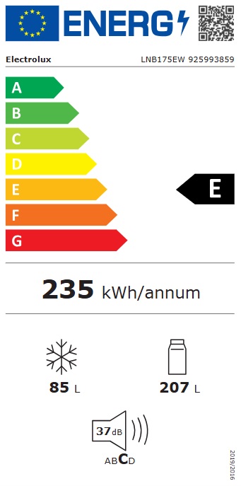Electrolux - LNB175EW - NoFrost & FastFreeze