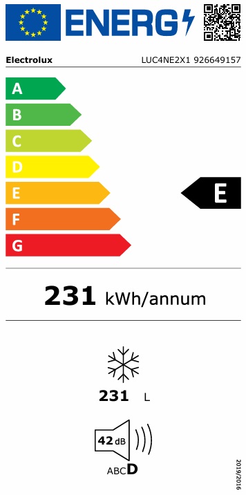 Electrolux - LUC4NE2X1 - NoFrost 175 cm Electrolux - LUC4NE2X1 - NoFrost 175 cm