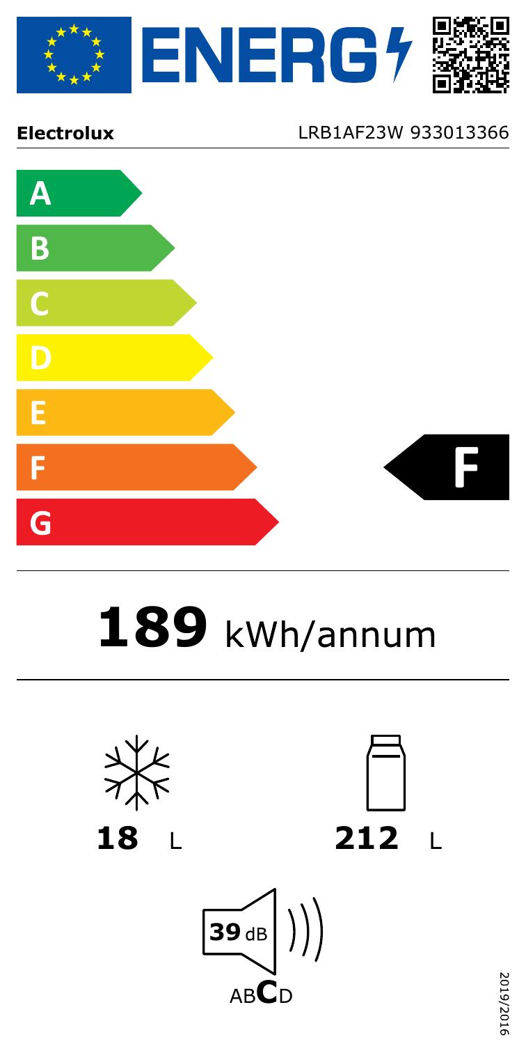 Electrolux - LRB1AF23W Electrolux - LRB1AF23W