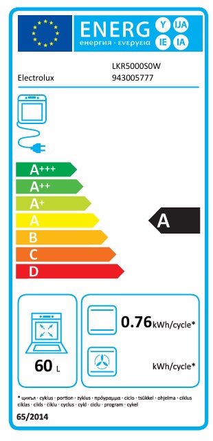 Electrolux - LKR5000S0W Hällkontroll Snabb Respons Sval Ugn