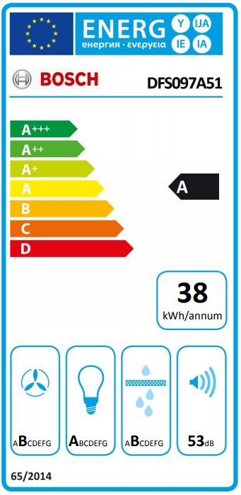 Bosch - DFS097A51 Utdragbar Fläkt 90 cm Silver Metallic