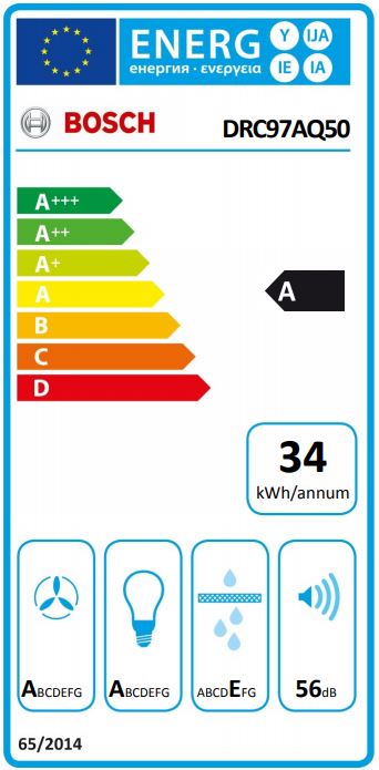 Bosch - DRC97AQ50 Takfläkt 90 cm Rostfritt Stål