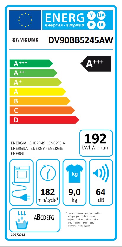 Samsung - WW11BB504CAWS4 - DV90BB5245AWS4 - 11kg tvätt, 9kg tork Samsung - WW11BB504CAWS4 - DV90BB5245AWS4 - 11kg tvätt, 9kg tork