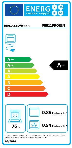 Bertazzoni - F6011PROELN Inbyggnadsugn Professional-serien