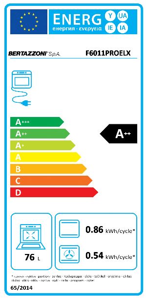 Bertazzoni - F6011PROELX Professional-serien Inbyggnadsugn