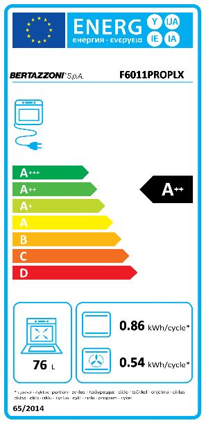 Bertazzoni - F6011PROPLX Professional-serien Pyrolys Ugn Rostfri