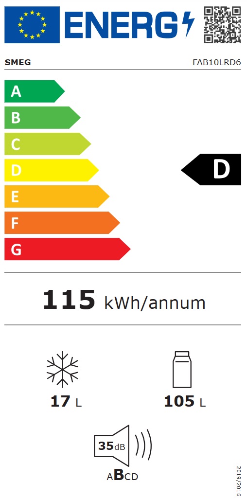 Smeg - FAB10LRD6 - Röd