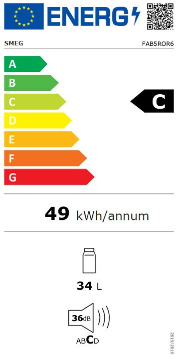 Smeg - FAB5ROR6 - NoFrost - Orange Smeg - FAB5ROR6 - NoFrost - Orange