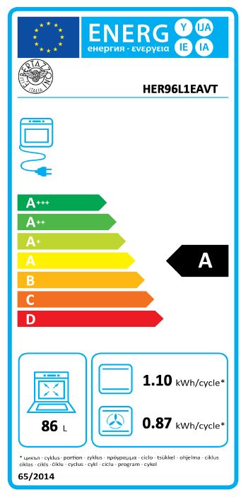 Bertazzoni - HER96L1EAVT 90 cm Elfenbensvit Singelugn Heritage