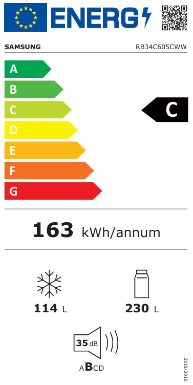 Samsung - RB34C605CWW/EF - Series 6 med AI Energy Mode Samsung - RB34C605CWW/EF - Series 6 med AI Energy Mode