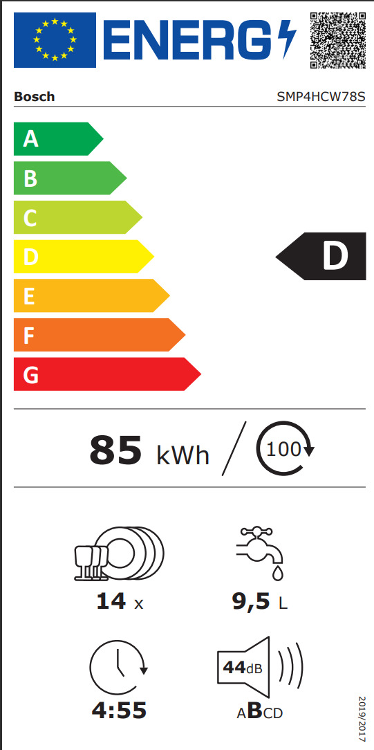 Bosch - SMP4HCW78S - Serie 4 med toppkorg och wifi Bosch - SMP4HCW78S - Serie 4 med toppkorg och wifi