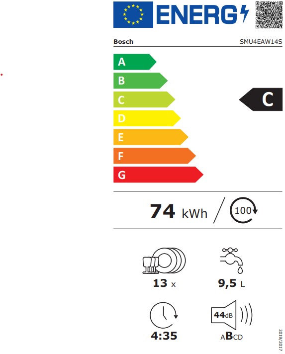 Bosch - SMU4EAW14S - Tillverkad i Tyskland med WI-FI Bosch - SMU4EAW14S - Tillverkad i Tyskland med WI-FI