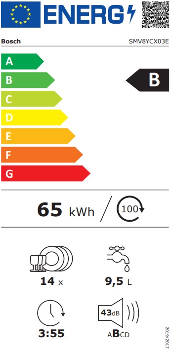 Bosch - SMV8YCX03E - Tillverkad i Tyskland men toppkorg och WI-FI Bosch - SMV8YCX03E - Tillverkad i Tyskland men toppkorg och WI-FI