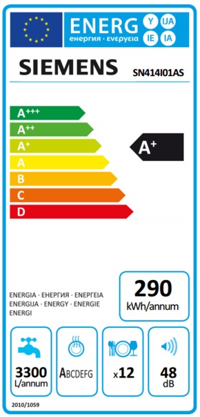 Siemens - SN414I01AS - Passar IKEA Metod Siemens - SN414I01AS - Passar IKEA Metod
