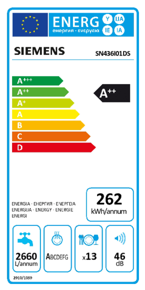 Siemens - SN436I01DS - Passar IKEA Metod Siemens - SN436I01DS - Passar IKEA Metod