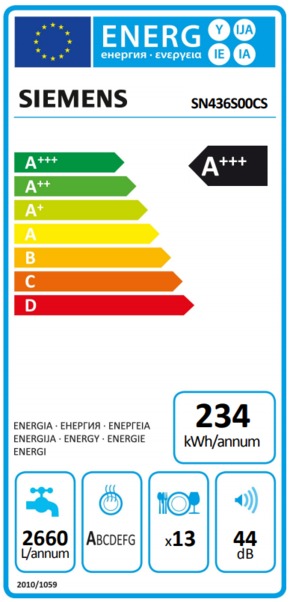 Siemens - SN436S00CS - Passar IKEA Metod Siemens - SN436S00CS - Passar IKEA Metod