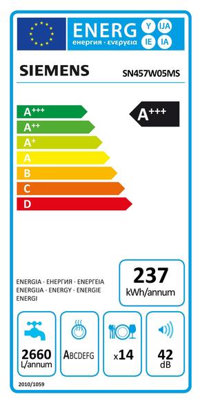 Siemens - SN457W05MS - Passar IKEA Metod Siemens - SN457W05MS - Passar IKEA Metod