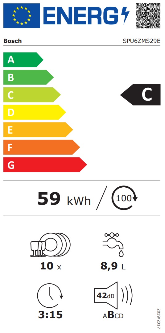 Bosch - SPU6ZMS29E, Serie 6 - Zeolith, 42dB, WI-FI Bosch - SPU6ZMS29E, Serie 6 - Zeolith, 42dB, WI-FI