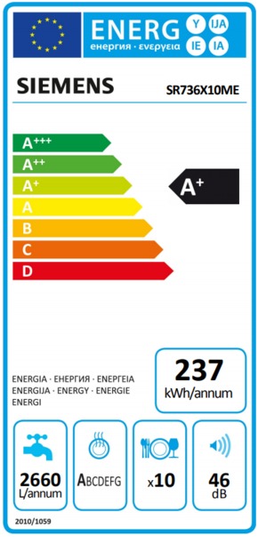 Siemens - SR736X10ME - Passar IKEA Metod Siemens - SR736X10ME - Passar IKEA Metod