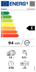 Siemens - SX73HX42VE - Passar IKEA Metod Siemens - SX73HX42VE - Passar IKEA Metod