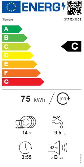 Siemens - SX75ZX48CE - VarioHinge & Zeolith - Passar IKEA Metod Siemens - SX75ZX48CE - VarioHinge & Zeolith - Passar IKEA Metod