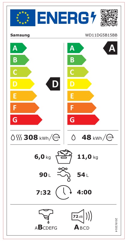 Samsung - WD11DG5B15BBEE - SmartThings AI Energy Mode Samsung - WD11DG5B15BBEE - SmartThings AI Energy Mode