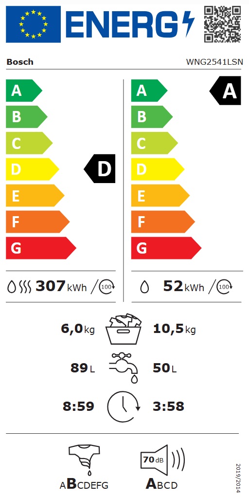Bosch - WNG2541LSN - Serie 6, AutoDry & Home connect