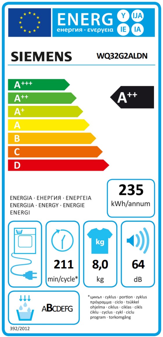 Siemens - WQ32G2ALDN Siemens - WQ32G2ALDN